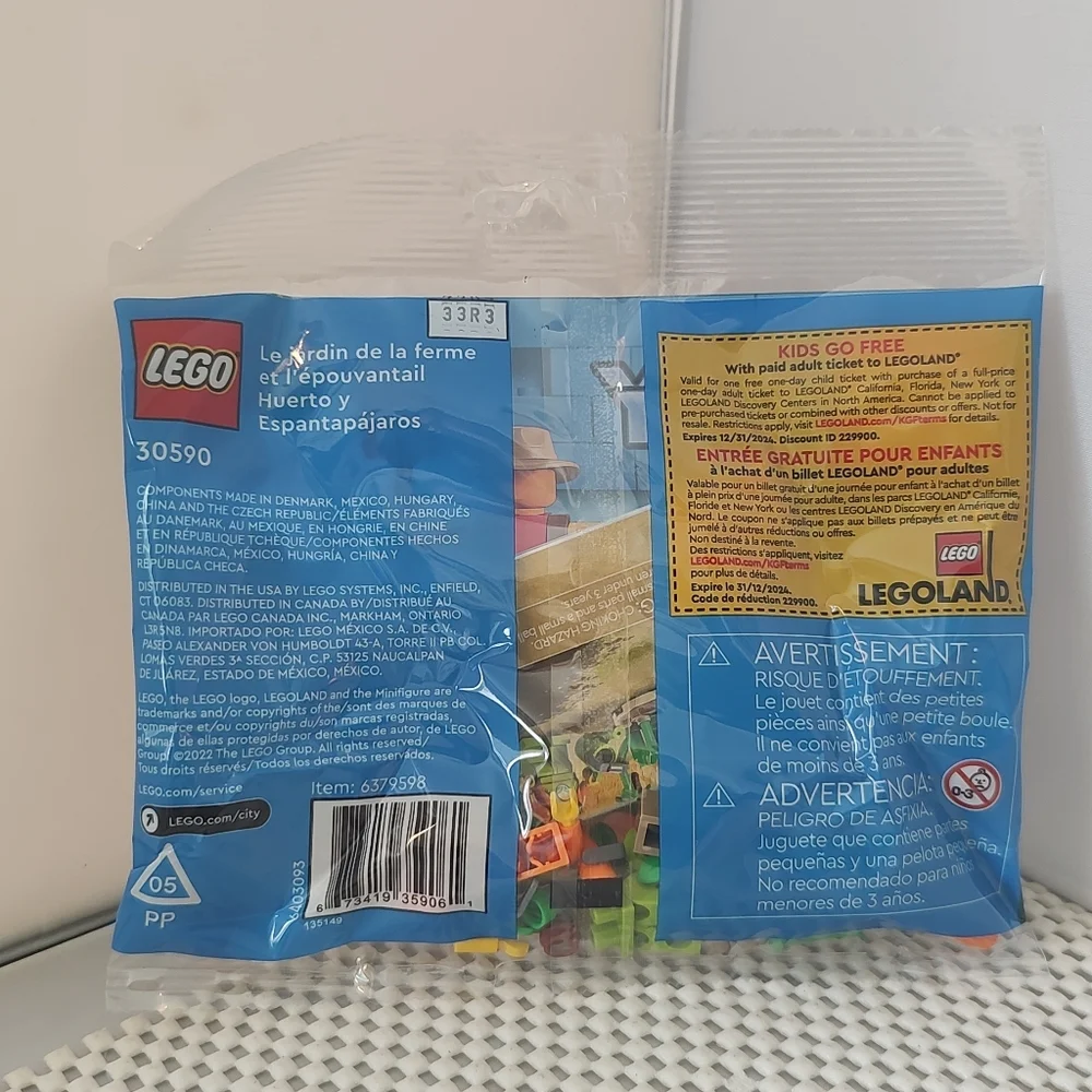 Lego City 30590 Farm Garden & Scarecrow Building Toy NWT